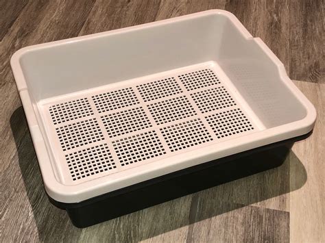 diy stainless steel steamer pan sifting cat litter box|homemade cat litter box.